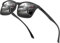 Quadratische Sonnenbrille für Herren, polarisiert, Vintage, Retro, rechteckiger Wickelrahmen