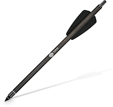 YAK Archery Armbrust Carbon Bolzen für EK Archery Adder Cobra System - 7,5 Zoll, 185 Grain, 10 Stück, Schwarz