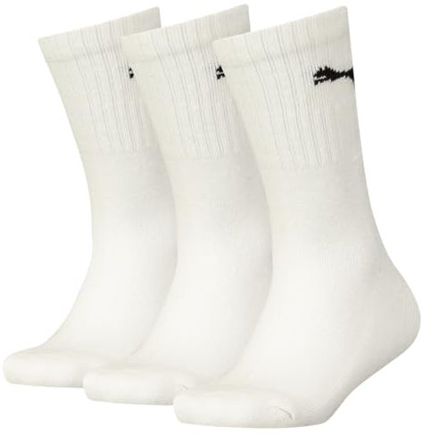 PUMA Unisex Kinder Puma Junior Sport (3er Pack) Socks, White, Gr. 27/30