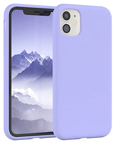 EAZY CASE Premium Silikon Handyhülle kompatibel mit iPhone 11, Slimcover mit Kameraschutz und Innenfutter, Silikonhülle, Schutzhülle, Bumper, Handy Case, Hülle, Softcase, Lila Blau