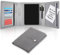 OOKU - Cover in pelle sintetica compatibile con Rocketbook Fusion, Panda Planner, Everlast, Moleskine, Core, 15,2 x 22,4 cm, con portapenne, porta biglietti da visita, riutilizzabile, colore: Grigio