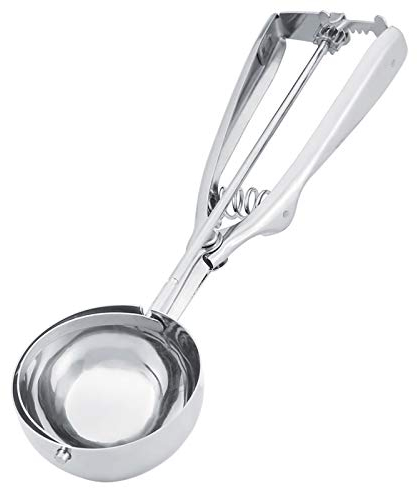 Jenngaoo Cuillère à crème glacée en acier inoxydable, 6 cm, Argenté, 1 pièce
