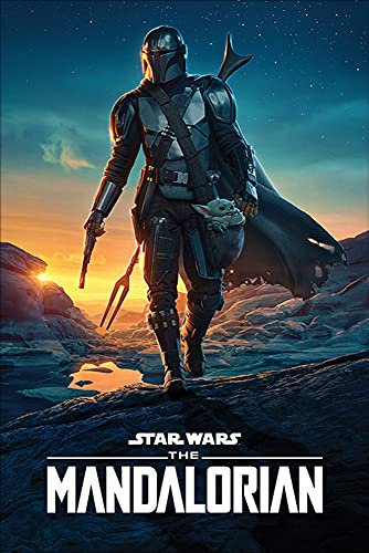 1art1 Star Wars Poster The Mandalorian Nightfall Plakat | Bild 91x61 cm