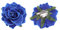 FRCOLOR 5Pcs Fleur Clip pour Les Femmes 10CM Tissu Rose Broche Corsage Fleur Clip pour Le Mariage (Bleu)