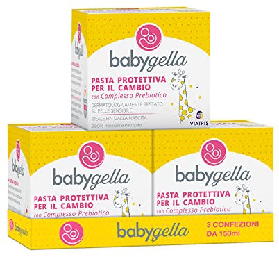 Babygella Pasta Protettiva Babygella per Cambio Pannolino, 3 x 150 ml