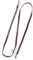 Hundeleine aus Leder - mehrfach verstellbare Führleine 2,40m - Hunde Lederleine extrem Stabil mit Edelstahl-Karabiner - Echt-Leder Leine Sammy (Rotbraun)