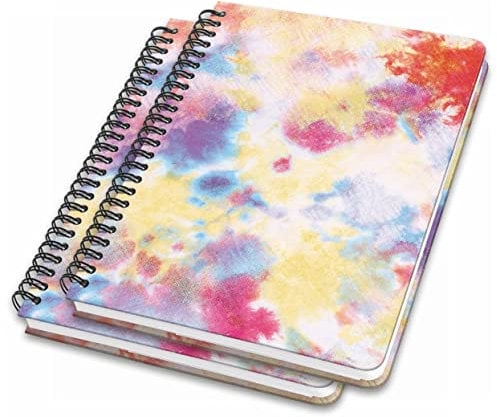 SIGEL JN608/2 Spiralblock A5 dotted, Notizblock Bullet Journal Jolie, 100 g/m², Batik, 120 Seiten, vegan, aus nachhaltigem Papier hergestellt
