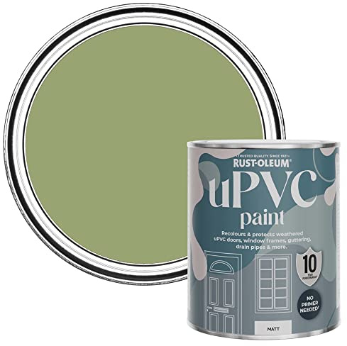 Rust-Oleum Green uPVC Door and Window Paint in Matt Finish - Familiar Ground 750ml