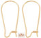 Beebeecraft 50Pcs/Box Kidney Earring Hooks 18K Gold Plated Kidney Ear Wires Earring Hooks 10.5x25mm Dangle Wire for Jewellery Making