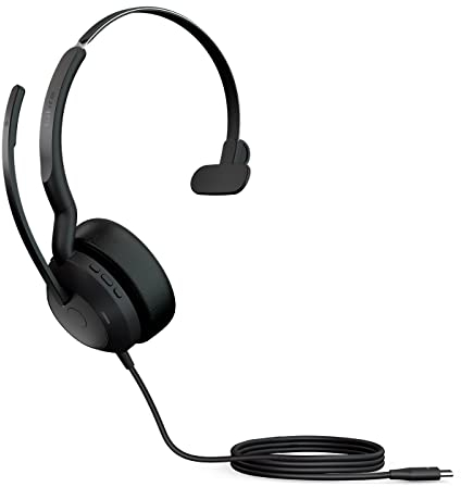 Jabra Evolve2 50 Cuffie Mono cablate con Jabra Air Comfort, USB-C, Tutte le piattaforme, Mono, Evolve2 50