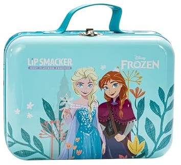 Lip Smacker Frozen Tin Lunch Box, All-in-One Make-up Set für Kinder mit Gesichts-, Lippen- und Nagel-Make-up Inklusive Zubehör für den Perfekten Prinzessinnen-Look