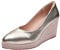 Scarpe alla moda con suola in corda di Autunno Nuove espadrillas con zeppa a punta Suola spessa Scarpe con tacco Scarpe da donna Ciabatte Infradito Zeppa (Gold, 42)