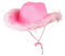 Cowboyhut mit Federn für Karneval 80er Dating-Party, Rosa Hut mit Feder, flauschiger Federrand, Erwachsenengröße, Cowboyhut für Bachelorette-Kostümparty, Spiel-Anzieh-Outfits für Frauen Mädchen