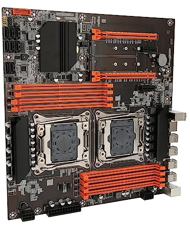 Placa Base X99 LGA 2011 3, Transmisión de 32 Gbps, 8 DIMM DDR4, Placa Base de Computadora con Fuente de Alimentación de 12 Fases con NVME M.2, para Procesadores de la Serie E5