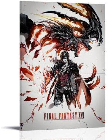 LETOOUY Final Fantasy Art Poster Dekorative Malerei Leinwand Wandkunst Wohnzimmer Poster Schlafzimmer Malerei,Wandkunst Bilddruck Moderne Familienzimmer Dekor 16x24inch(40x60cm)