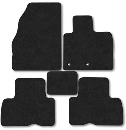 Renault Grand Scenic (2009-2016) Carpet Car Mats | Black Edge Trim Tailored Fit Floor Mats Full Coverage Protection Accessories Easy Clean Anti Slip Made in the UK