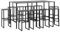vidaXL Gartenbar Set 11-TLG., Bartisch Barhocker für Garten Balkon Terrasse, Gartenmöbel Stehtisch Barstuhl, Sitzgruppe Gartentheke, Schwarz Pulverbeschichteter Stahl