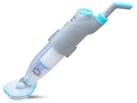 Aspirapolvere per piscina senza fili 2000 Mah portatile per piccole piscine, per neonati, per laghetti, pesci, aspirapolvere subacqueo,0.9Mtelescopicrod