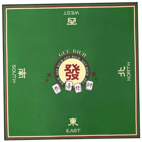 Mahjong Table Matte, Mahjong-Matte, 32 x 32 Zoll Mahjong Tischmatte, Nicht-Slip-Rausch-Reduktion Mahjong Tischabdeckung, Roll-up-Spielmatte für Tisch Mahjong, Poker, Karte, Board & Tile Games, Mahj