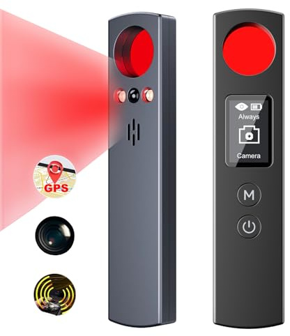 Hidden Camera Detectors, Anti Spy RF Signal Finder, Bug Listening Device Detector,GPS Tracker Detector,6 modes (signal,camera,infrared,magnet,sentry,SOS), for hotel travel home office,with OLED screen