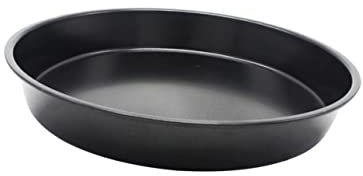 Garneck 2 Bandejas Redondas Antiadherentes Para Pizza De 10 Pulgadas Fáciles De Limpiar Resistentes Y Negras.