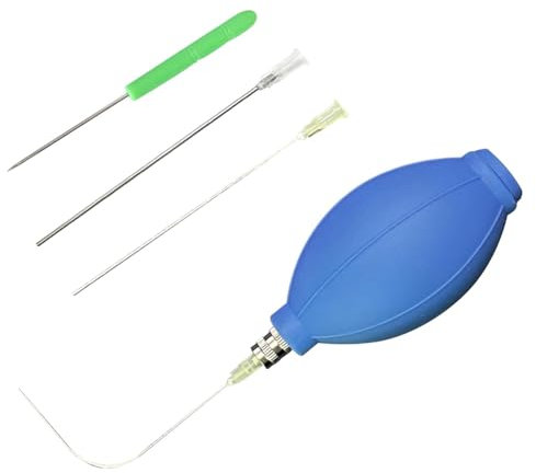 Qussedser Einfacher Eierbläser, Werkzeuge zum Entleeren Von Eiern, Eierpumpe und Bohrer mit Einem Loch, Zubehör zum Ostereiermachen, Ukrainisches Eierdekorationsset, Blau