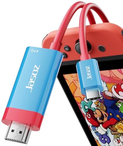 KAGO USB C to HDMI Cable for Nintendo Switch/Switch OLED, 2M/6.6FT Switch Dock with 4K Output,100W PD Charging Port,Replaces The Original Switch TV Screen mirroring Dock for Easy Travel