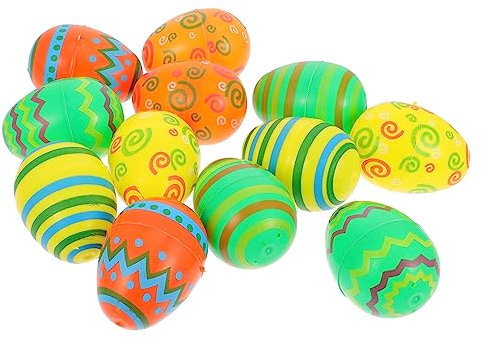 BESTonZON 12 Ostereier Auto Zappelspielzeug Eier Shaker Für Babys Seifenblasenstab Passende Eier Eierparty Basteln Schaumstoff Eier Dinosaurier Eier Eier Eierkorb