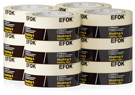 EFOK 10 Pack Masking Tape 2 Inch Bulk White Painters Tape 1.88 in x 55 Yds