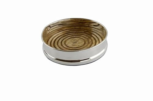 Sottobottiglia in Sheffield con base in legno modello INGLESE