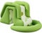 Whyzsjnclg Glissement d'eau Gonflable, Glissement de Piscine, Eau Gonflable en PVC avec Pompe à air pour extérieur, intérieur, arrière-Cour, Jardin