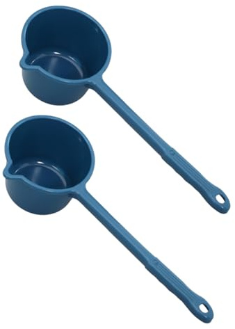 PRETYZOOM 2 pièces Louche Plastique avec Bec Verseur pour Service Cuisine et Baignade Louche pour Lavage des Cheveux de Bain Bleu
