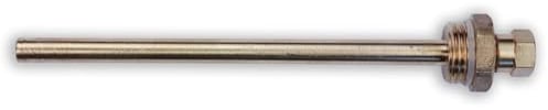 SUNEX® Tauchhülse 150 mm – Temperaturfühler-Hülse aus Messing mit Stopfbuchse, AG ½″ Anschluss, für Sensoren in Heizungs- und Sanitärsystemen, Druckbereich 0–8 bar, –20 °C bis +120 °C