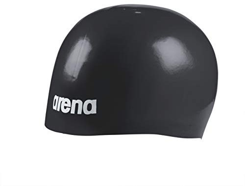 Arena Bonnet de Bain Unisexe moulé Pro II USA pour Adultes - Confortable - Coupe ajustée - Accessoire de Natation - Noir - Taille Unique
