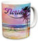Sweet Gisele | Tropische Florida-Strandtasse | Keramik-Kaffeetasse Souvenir | buntes Blumen-Design | Shoreline View Tassen | schöne Palmen-Akzente | tolles Geschenk | 30 ml (mehrfarbig)