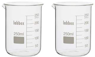 Verre à Précipités Verre Borosilicate LBG 3.3 (250ml, 2)