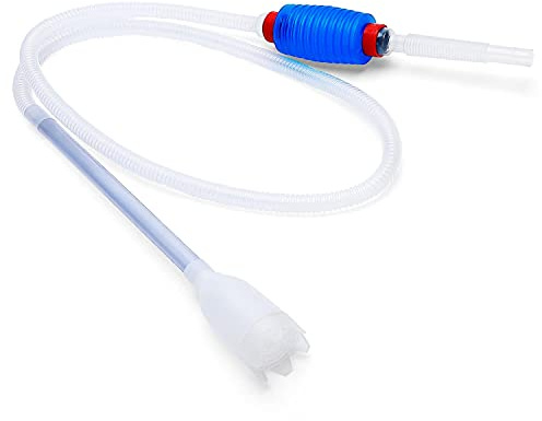 Nobleza Sifone aspirarifiuti per Pulizia Acquario - Pompa Manuale per aspirare e Cambiare l'acqua in pochi Minuti (185cm)