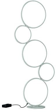lightling LED Stehleuchte Sina weiß matt Metall, stufenlos dimmbar über Fußschalter, 36W, Höhe 115 cm, Breite: 47 cm, Tiefe: 20 cm