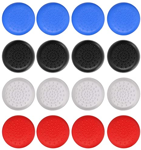Lot de 16 capuchons de joystick de précision en silicone (2 fois 8 dans le lot) - Pour manette de Nintendo Switch et Lite - Pour manette Joy-Con - Pour une meilleure prise en main