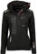 Geographical Norway Veste softshell pour femme, veste de pluie fonctionnelle pour le sport et les activités de plein air, noir/noir, M