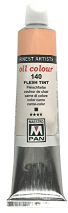 Peinture à l'huile pour artistes 84 couleurs Peinture professionnelle Maestro Pan 45ml Tube (140 Couleur chair)