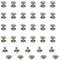 100 remaches de piel de 6 mm de color plateado, remaches de doble cara de metal para manualidades, ropa, zapatos, bolsos, cinturones, accesorios de decoración