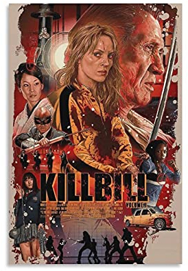 GNKIO Kill Bill Movie Poster 01 Leinwand Kunst Poster und Wand Kunst Bild Druck Moderne Familie Schlafzimmer Dekor Poster 24x36inch(60x90cm)