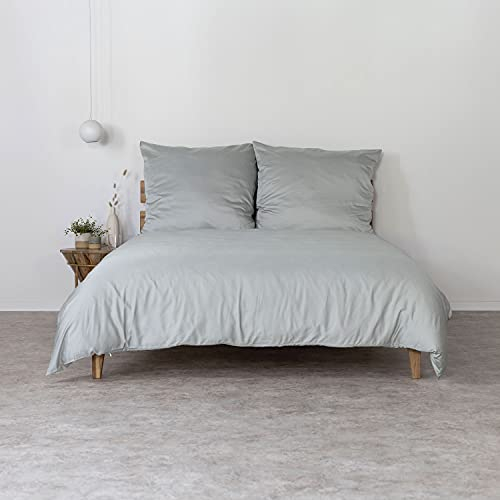 AGA.PIE Bambus Lyocell Bettwäsche-Set 200x200 + 2X 80x80 cm - Hell-Grau, 100% Bio Oeko-Tex 100, für Allergiker, Antibakteriell, Ganzjahres-Bettwäsche, Atmungsaktiv, Geruchshemmend, Besonders sanft