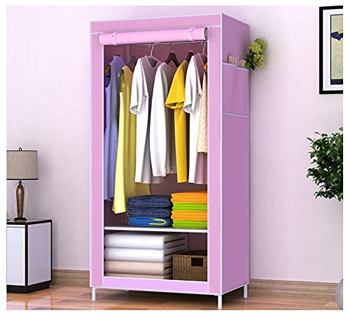 Furniture Bedroom Wardrobes Einfache Schrank Kleiderschrank Einzelne kleine Schlafzimmer Möbel Wohnheim Staubdicht Geschlossene Moderne Kleidung Lagerung Falten Kleidung Kleiderschrank, 28,6 × 17,7 ×