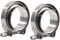 Bohaner 2X 3 Inch Exhaust Clamp Kit Universal Turbo Exhaust Clamp 76mm Stainless Steel V-Band Clamp & Flat Flanges Kit for Turbos Blow-Off Valves Exhausts Pipes