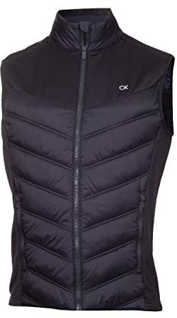 Calvin Klein Mens Frontera Moisture Wicking Full Zip Hybrid Golf Gilet
