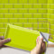 funlife 20X10cm 27Pcs Peel and Stick Transfers Sticker On Tiles, Self-Adhesive Water-Resistant PVC Tile Decals Backsplash for Home Kitchen Decor, Lime Green