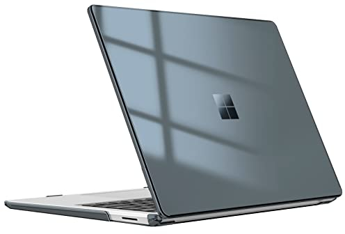 FINTIE Case Compatible with Microsoft Surface Laptop 5/4 / 3 Model 1951/1868 - [Snap-On] Clear Hard Shell Cover Fit 13.5 inch Touch Screen w/Metal Keyboard, Crystal Black