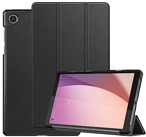 ATOOZ for Lenovo Tab M8 4th Gen Case 8-inch 2024 Tablet, Ultra Thin Hard Back Case with Stand Protective Folio Cover for Lenovo M8 4th Gen (TB300FU / TB300XU) (Black)